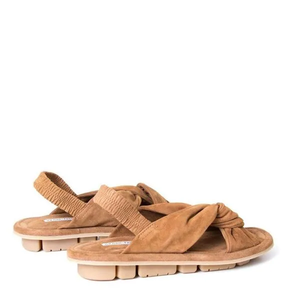 OA non-fashion Amazing Leather Suede Sandal Cognac Size 39 EU
