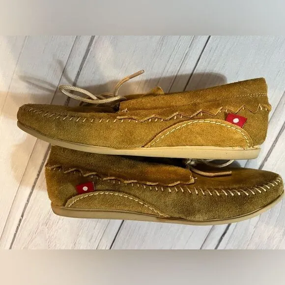 Oliberte Women's 6 Leather Brown Moccasin Loafers