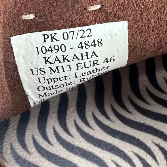 Olukai Kakaha Loafers Men’s US 13 Brown Leather Slip-On Casual Shoes 10490-4848