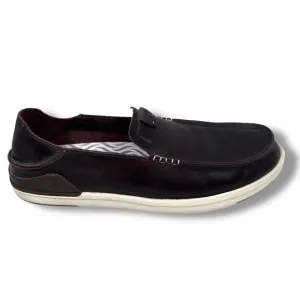 Olukai Kakaha Loafers Men’s US 13 Brown Leather Slip-On Casual Shoes 10490-4848