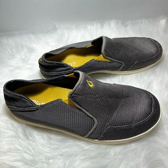 Olukai Mens Nohea Mesh Rock Canoe Slip-On Sneakers Size 10.5