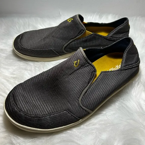 Olukai Mens Nohea Mesh Rock Canoe Slip-On Sneakers Size 10.5