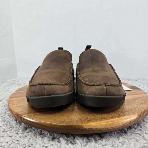Olukai Na'I WP Brown Leather Waterproof Casual Slip On Daily Sneakers Mens 9.5 M
