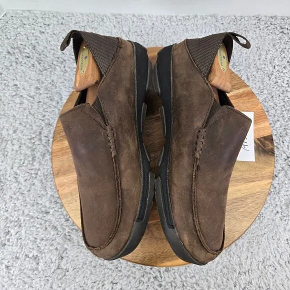 Olukai Na'I WP Brown Leather Waterproof Casual Slip On Daily Sneakers Mens 9.5 M