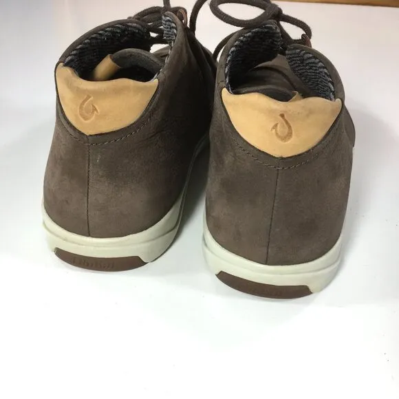 Olukai Nana Hele Chukka Boots Mens Size 11.5 Brown Waterproof Shearling Leather