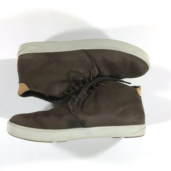 Olukai Nana Hele Chukka Boots Mens Size 11.5 Brown Waterproof Shearling Leather