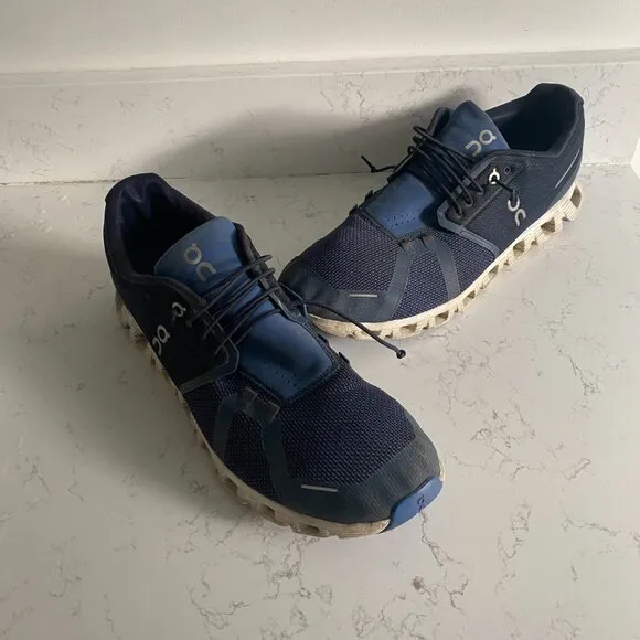 On Cloud 5 Ink Cobalt Blue Running Sneakers Men's Sz 12 79.98848 Fall Athleisure