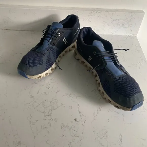 On Cloud 5 Ink Cobalt Blue Running Sneakers Men's Sz 12 79.98848 Fall Athleisure