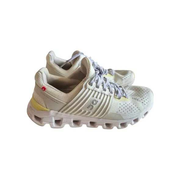 On Cloud Cloudswift 2.0 Womens Low Top Sneakers White/Limelight Sz 7