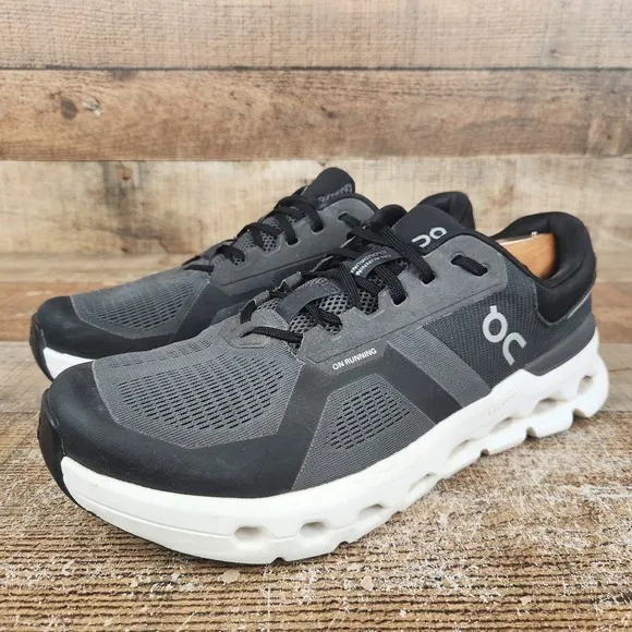 On Running Cloudrunner 2 Men's Sz 11.5 2E Wide Black Grey Athletic Gym Sneakers
