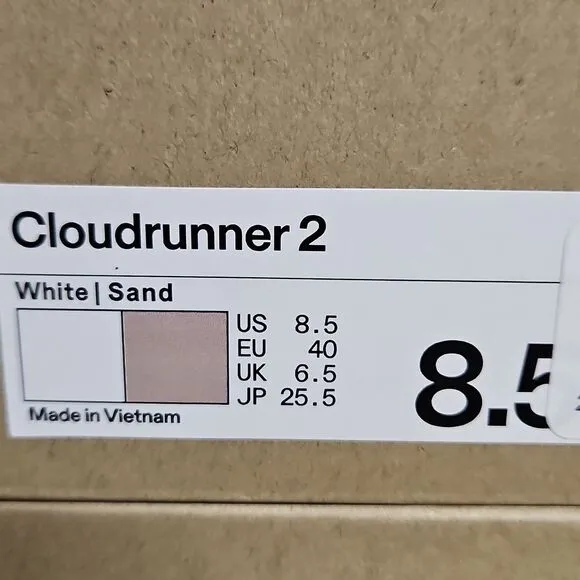 On Cloudrunner 2 White Sand Womens Running Shoe Sneaker Trainer
