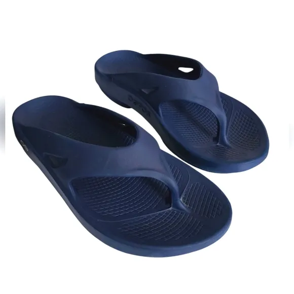 OOFOS Men's OOriginal Sandal - Navy Flip Flops Size M 10 (EU 43)