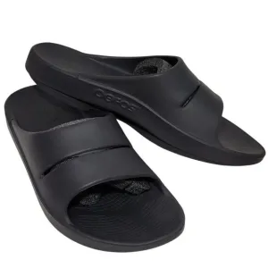 OOFOS OOahh Recovery Slide Mens Size 11 Women Size 13 Black Foam Unisex Sandals