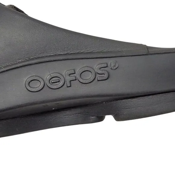 OOFOS OOahh Recovery Slide Mens Size 11 Women Size 13 Black Foam Unisex Sandals