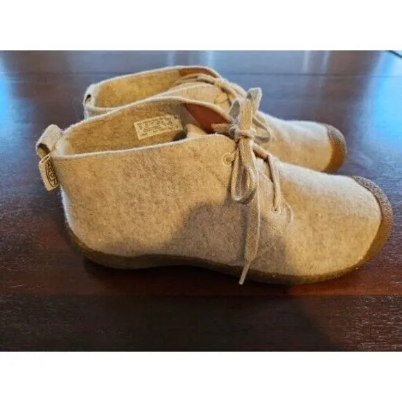 Open Box Keen Mosey Chukka Women's Casual Boots, Natural‎ Felt/Birch, 9.5