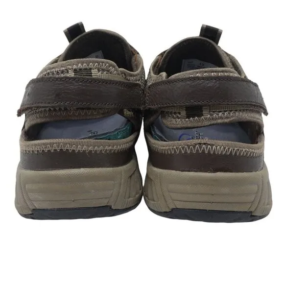 Orthofeet Alpine Heel Strap Fisherman Sandal Shoes Brown Leather Comfort Mens 13