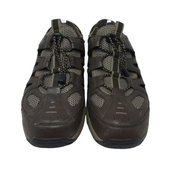 Orthofeet Alpine Heel Strap Fisherman Sandal Shoes Brown Leather Comfort Mens 13