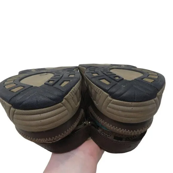 Orthofeet Alpine Heel Strap Fisherman Sandal Shoes Brown Leather Comfort Mens 13