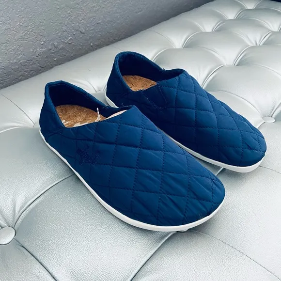 Otz Shoes NEW! Quilted Pattern Slip on Espadrilles in Ensign Blue