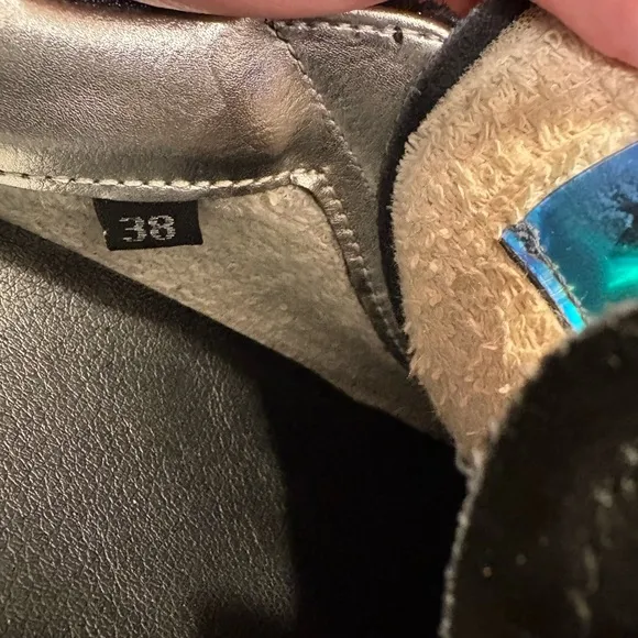 P448 Black Glitter Sneakers with White Soles