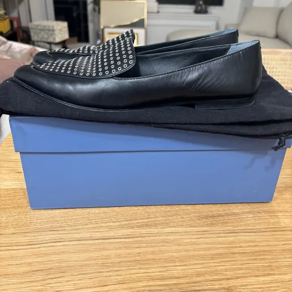 PAIGE Brea Grommet Leather Loafers