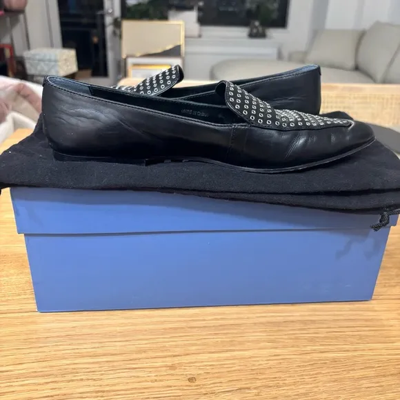PAIGE Brea Grommet Leather Loafers