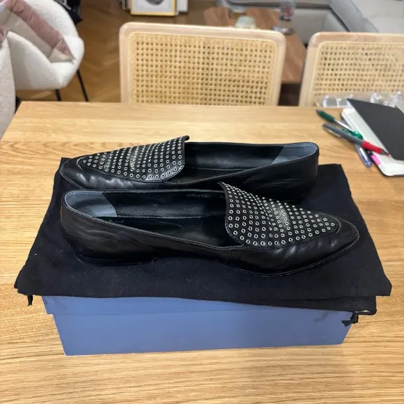 PAIGE Brea Grommet Leather Loafers