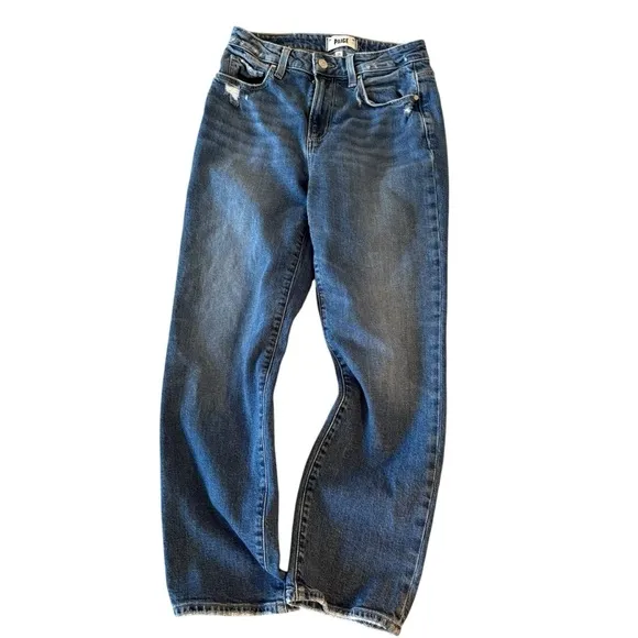 Paige jeans Sarah Straihht Leg Crop. Size 26. EUC. Perfectly lightly distressed
