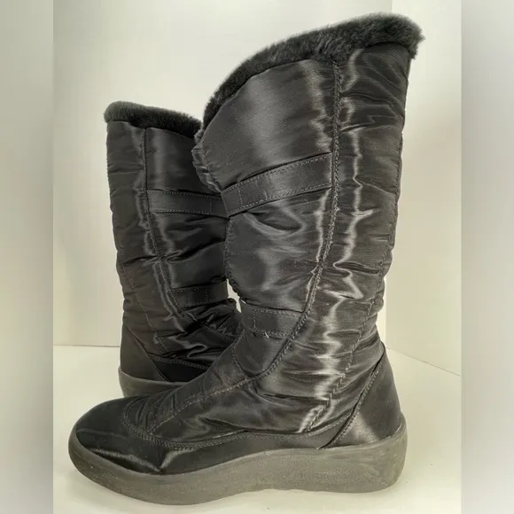 PAJAR Canada Women’s Thermal Winter Pull On Boots Size 38 (US 7) Black