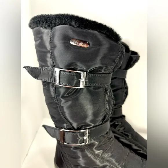 PAJAR Canada Women’s Thermal Winter Pull On Boots Size 38 (US 7) Black
