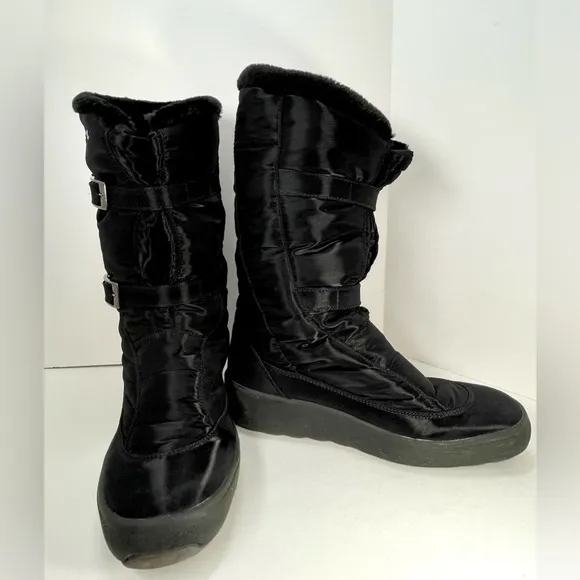 PAJAR Canada Women’s Thermal Winter Pull On Boots Size 38 (US 7) Black