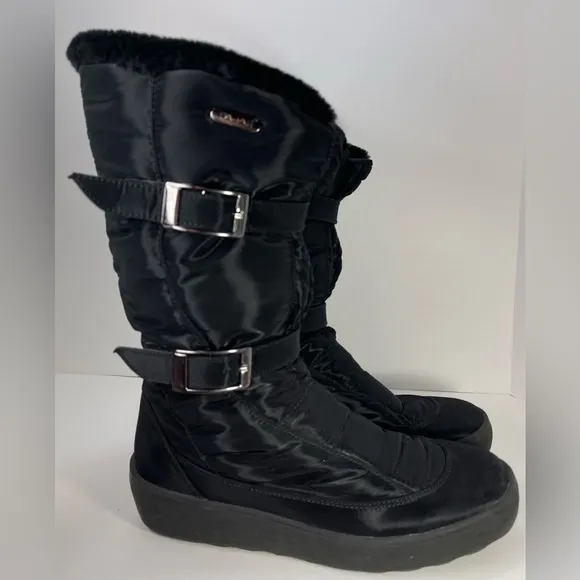 PAJAR Canada Women’s Thermal Winter Pull On Boots Size 38 (US 7) Black