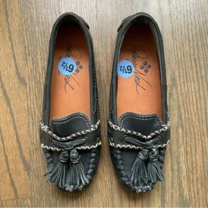 Patricia Nash Domenica Italian Leather Loafers Tassel Navy Moccasins
