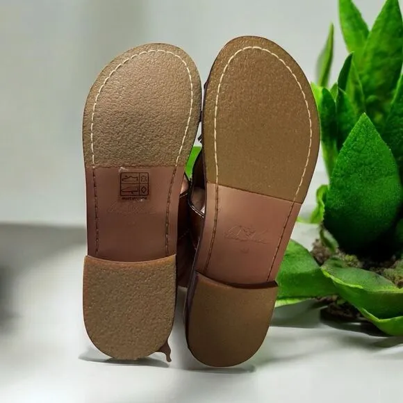 Patricia Nash Franca Tassel Leather Tooled Sandals  Tan Size 6.5 NIB