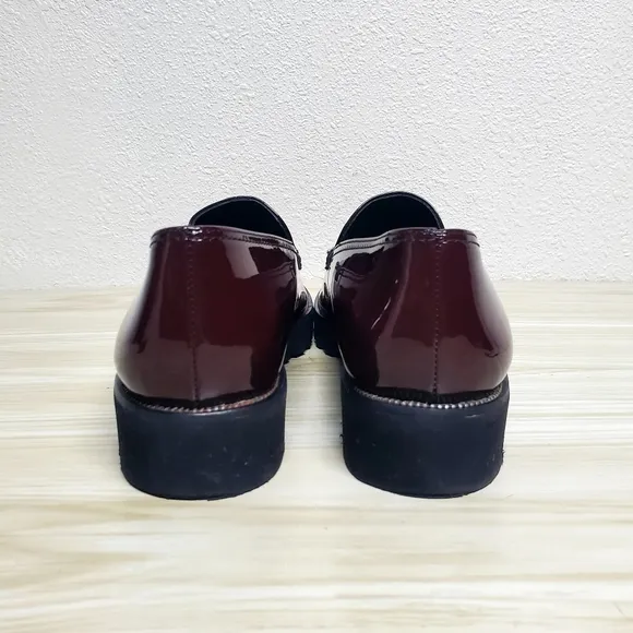 Paul Green Jojo Maroon Patent Leather Lug Loafers | Paul Green Size 7.5 US 10