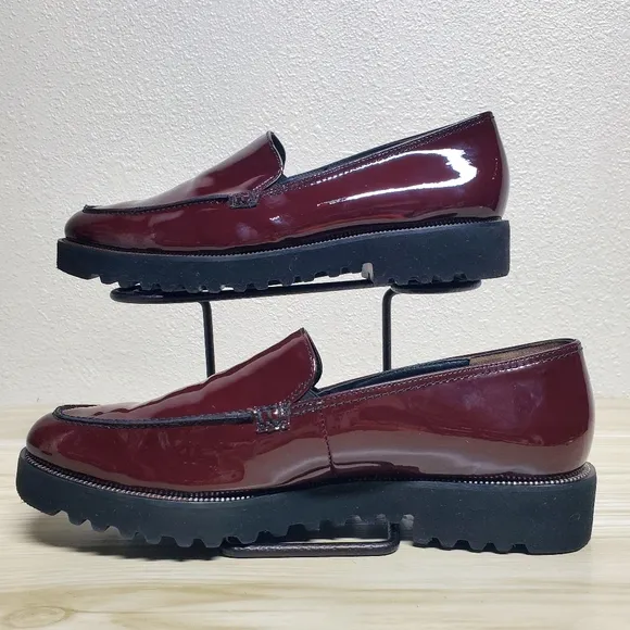 Paul Green Jojo Maroon Patent Leather Lug Loafers | Paul Green Size 7.5 US 10