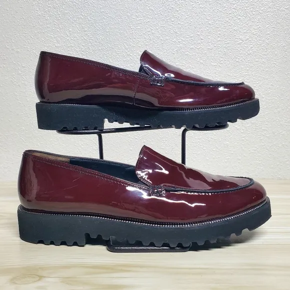 Paul Green Jojo Maroon Patent Leather Lug Loafers | Paul Green Size 7.5 US 10
