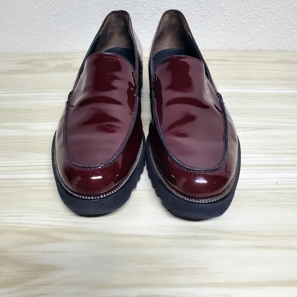 Paul Green Jojo Maroon Patent Leather Lug Loafers | Paul Green Size 7.5 US 10
