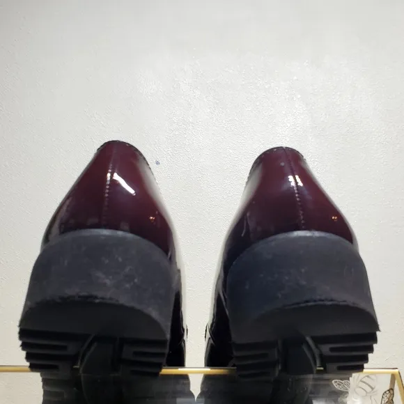 Paul Green Jojo Maroon Patent Leather Lug Loafers | Paul Green Size 7.5 US 10
