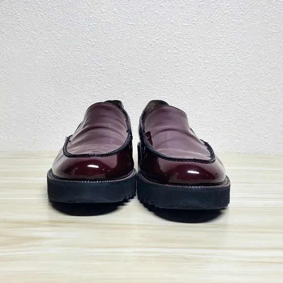 Paul Green Jojo Maroon Patent Leather Lug Loafers | Paul Green Size 7.5 US 10