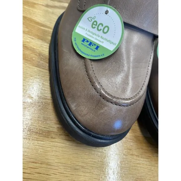 Paul Green Nina Loafers Women's 9.5 Brown Leather Slip On Low Top Block Heel S17