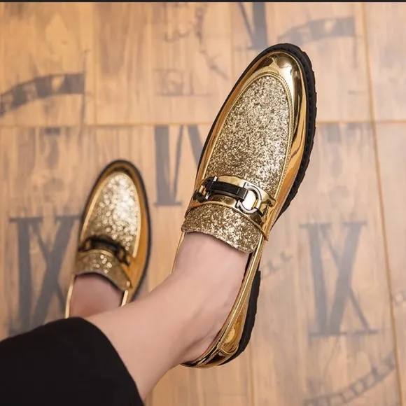 Perfect condition Gold loafers