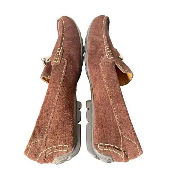 Peter‎ Millar Brown Suede Leather Loafers Men's 9 Horsebit Buckle Slip On Shoes