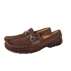 Peter‎ Millar Brown Suede Leather Loafers Men's 9 Horsebit Buckle Slip On Shoes