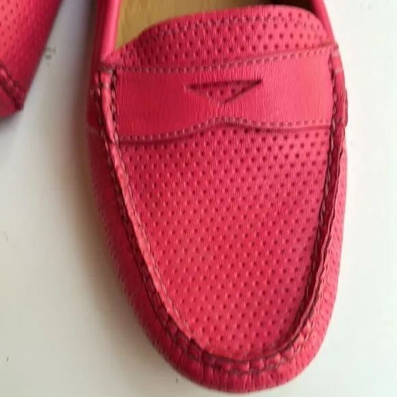 Peter Millar leather lipstick pink Driver loafers Size 6 / excellent