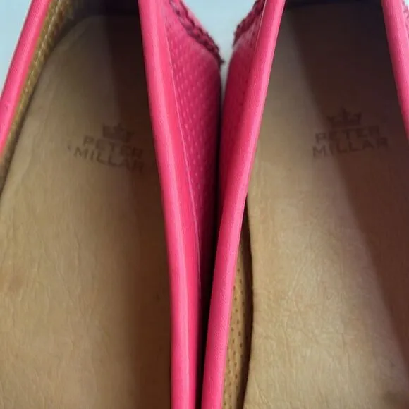 Peter Millar leather lipstick pink Driver loafers Size 6 / excellent