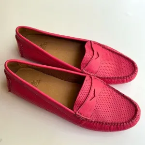Peter Millar leather lipstick pink Driver loafers Size 6 / excellent