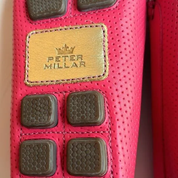 Peter Millar leather lipstick pink Driver loafers Size 6 / excellent