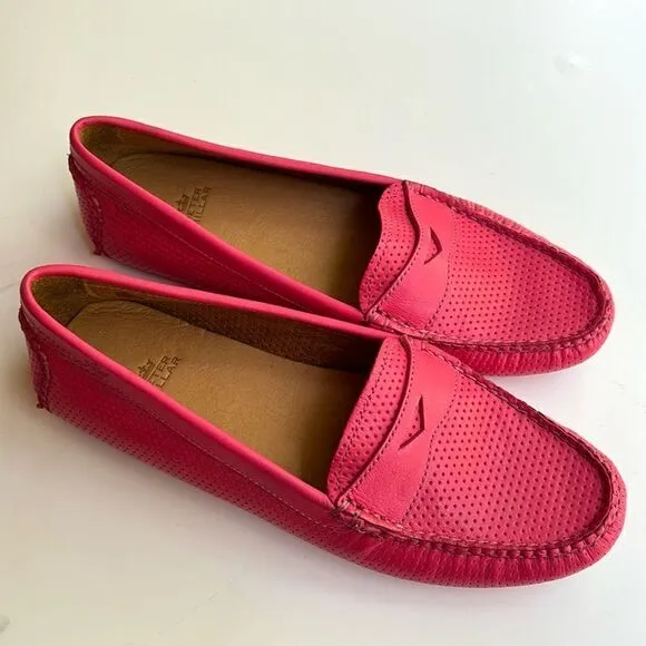 Peter Millar leather lipstick pink Driver loafers Size 6 / excellent
