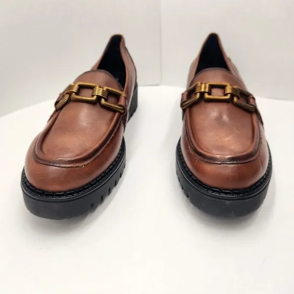 Pikolinos loafers women's 11 brown leather Aviles horsebit chunky lug new $190